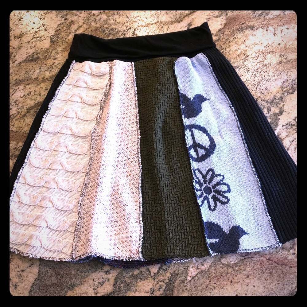 Anthropology Recycled Sweater Skirt